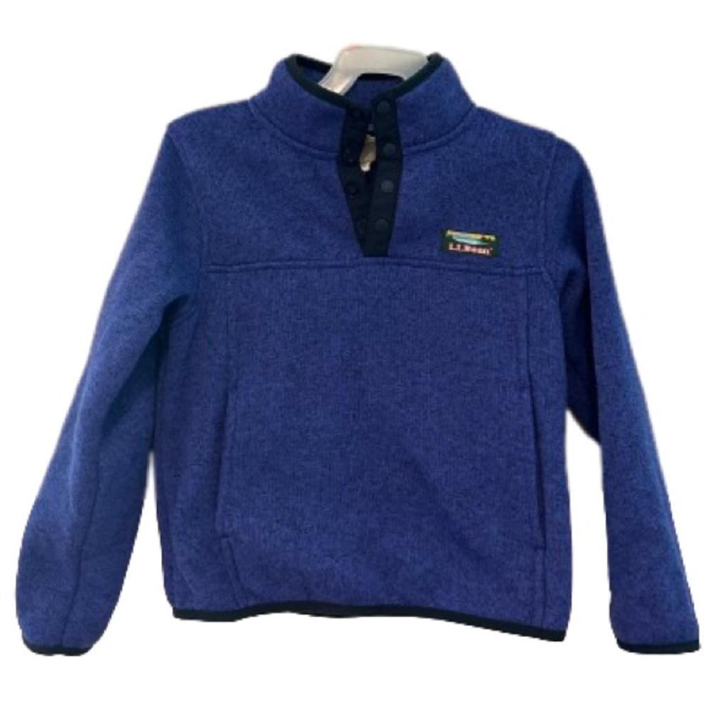 Llbean kids sweater fleece 1/4 snap